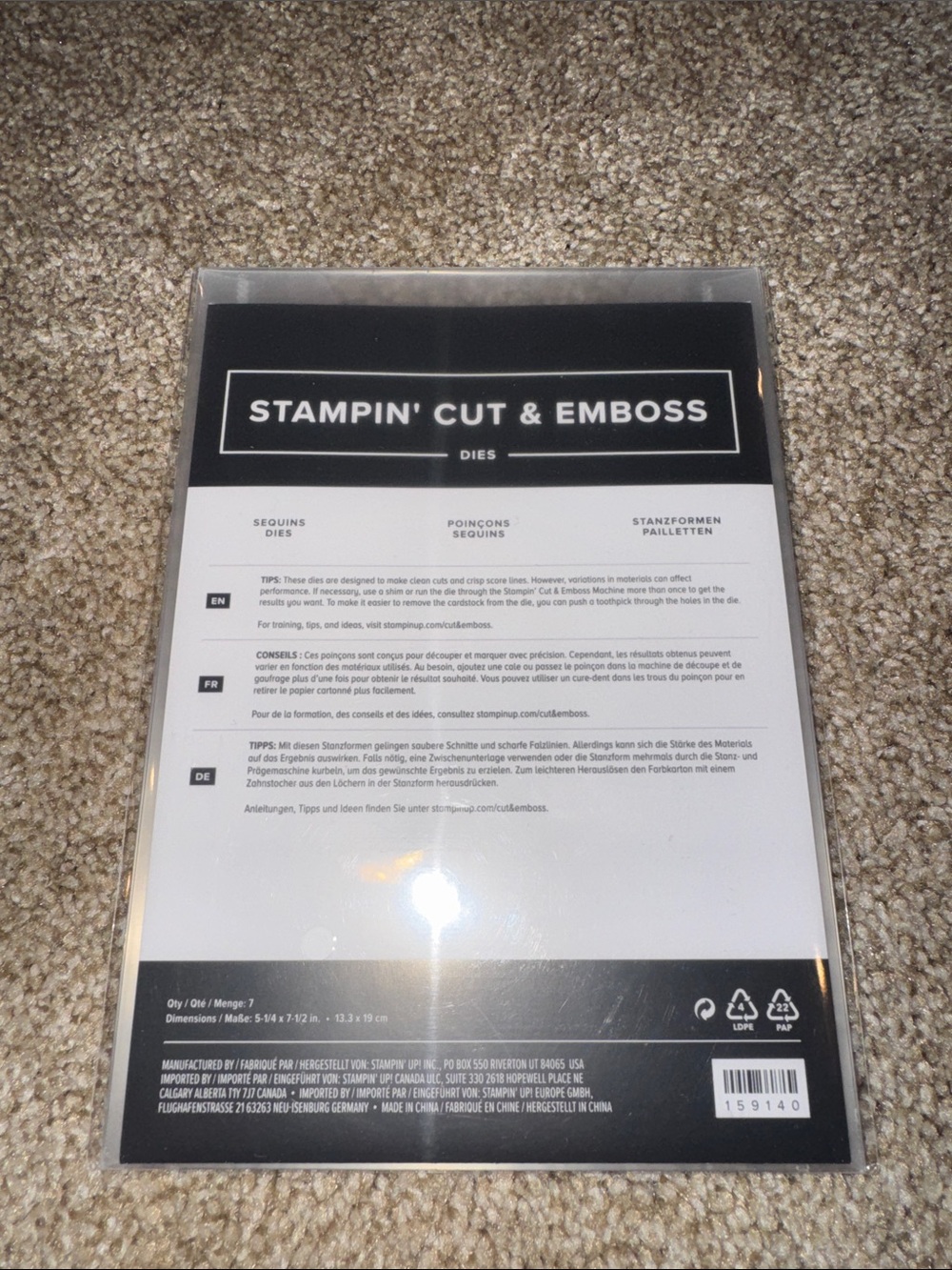 Stampin' Up! Cut & Emboss Sequin Dies